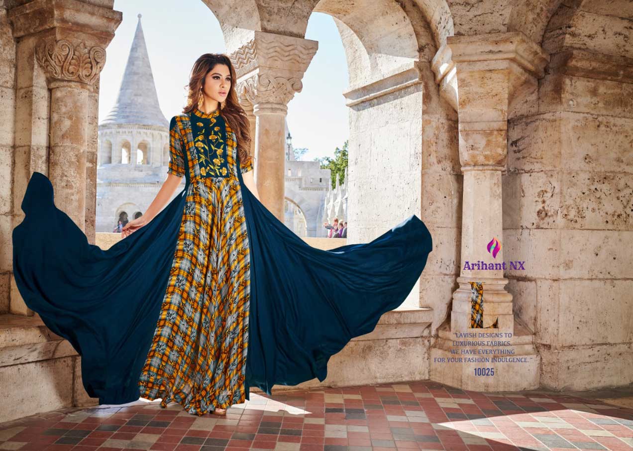 Karigari Vol-3 Arihant Nx Rayon Handwork Flair Kurti Karigari Vol-3 Arihant Nx Rayon Handwork Flair Kurti